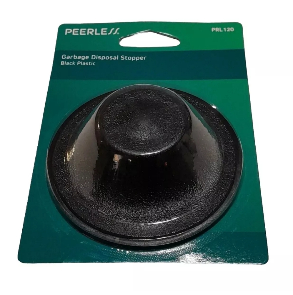 Peerless PRL120 Garbage Disposal Stopper Kitchen Sink Drain Cover Black Plastic